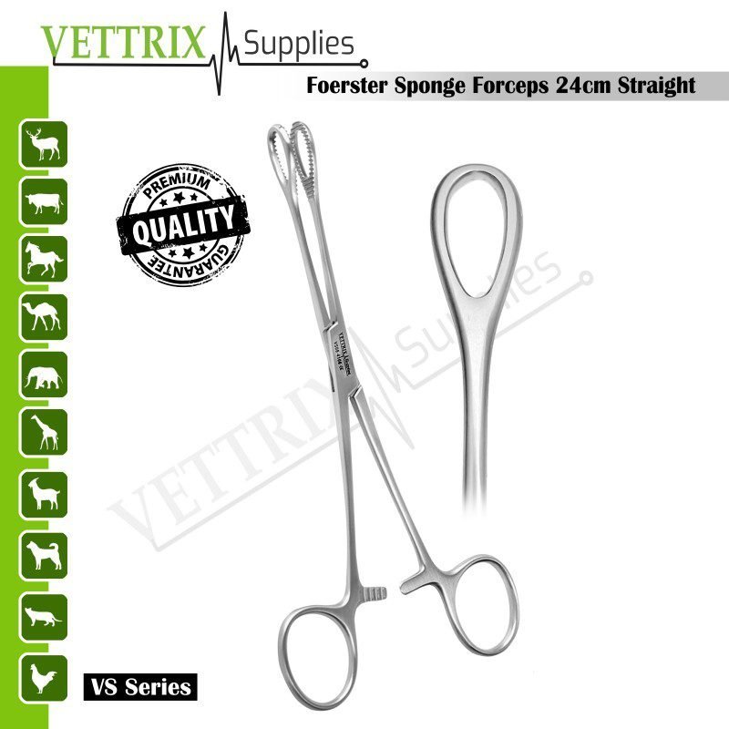 VS08-4106.jpg Sponge Forceps 9 1/2" STR - Image 1
