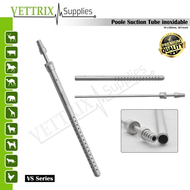 VS10-6200.jpg Poole Suction Tube Inoxidable 10x220mm, 30 French - Image 1