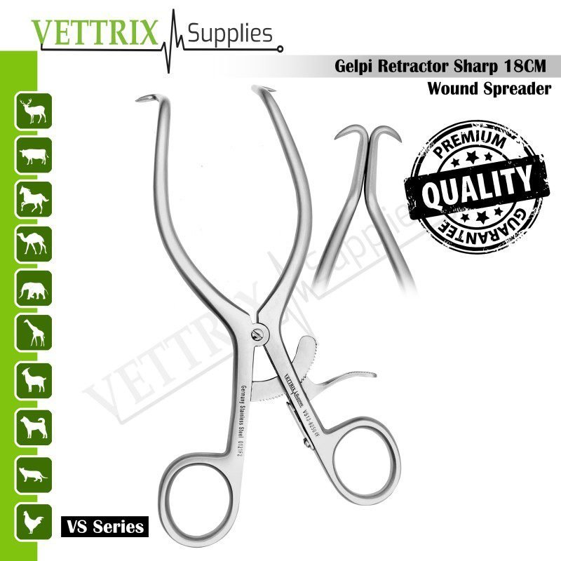 VS13-6250.jpg Gelpi Retractor Sharp 18cm - Image 1