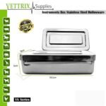 INSTRUMENTS BOX STAINLESS STEEL (19.5CM X 9CM X 5CM)