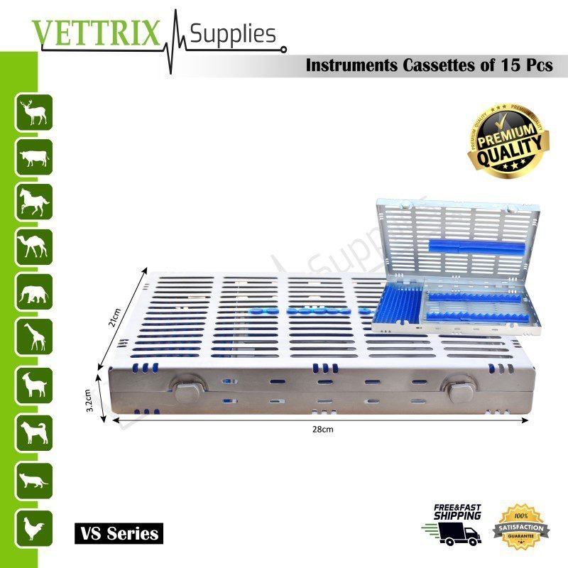 VS32-516.jpg Dental Instruments Sterilization Cassettes with Compartment - Image 1