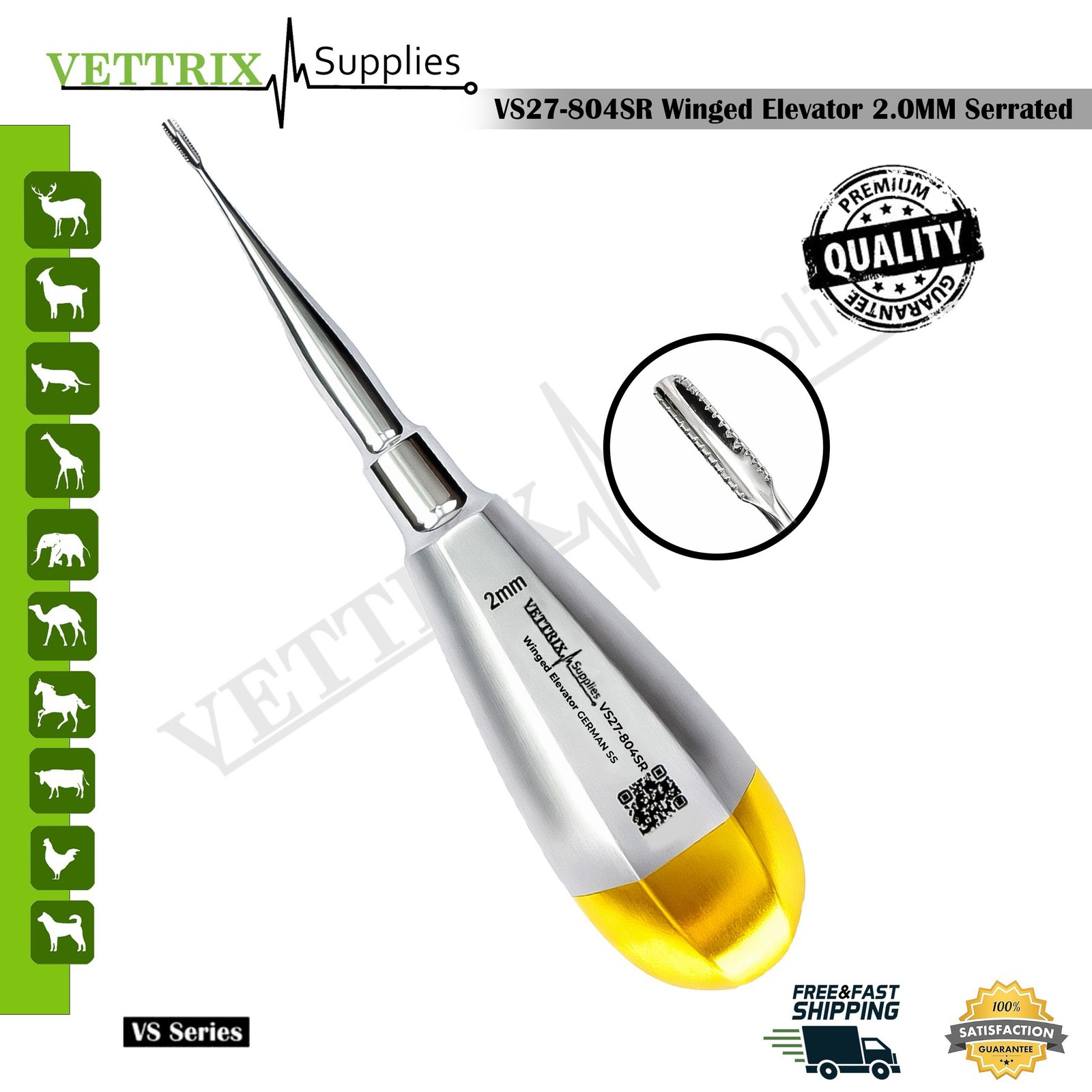 VS27-804SR-Winged-Elevator-2.jpg Winged Elevator Golden Serrated Handle 2mm - Image 1