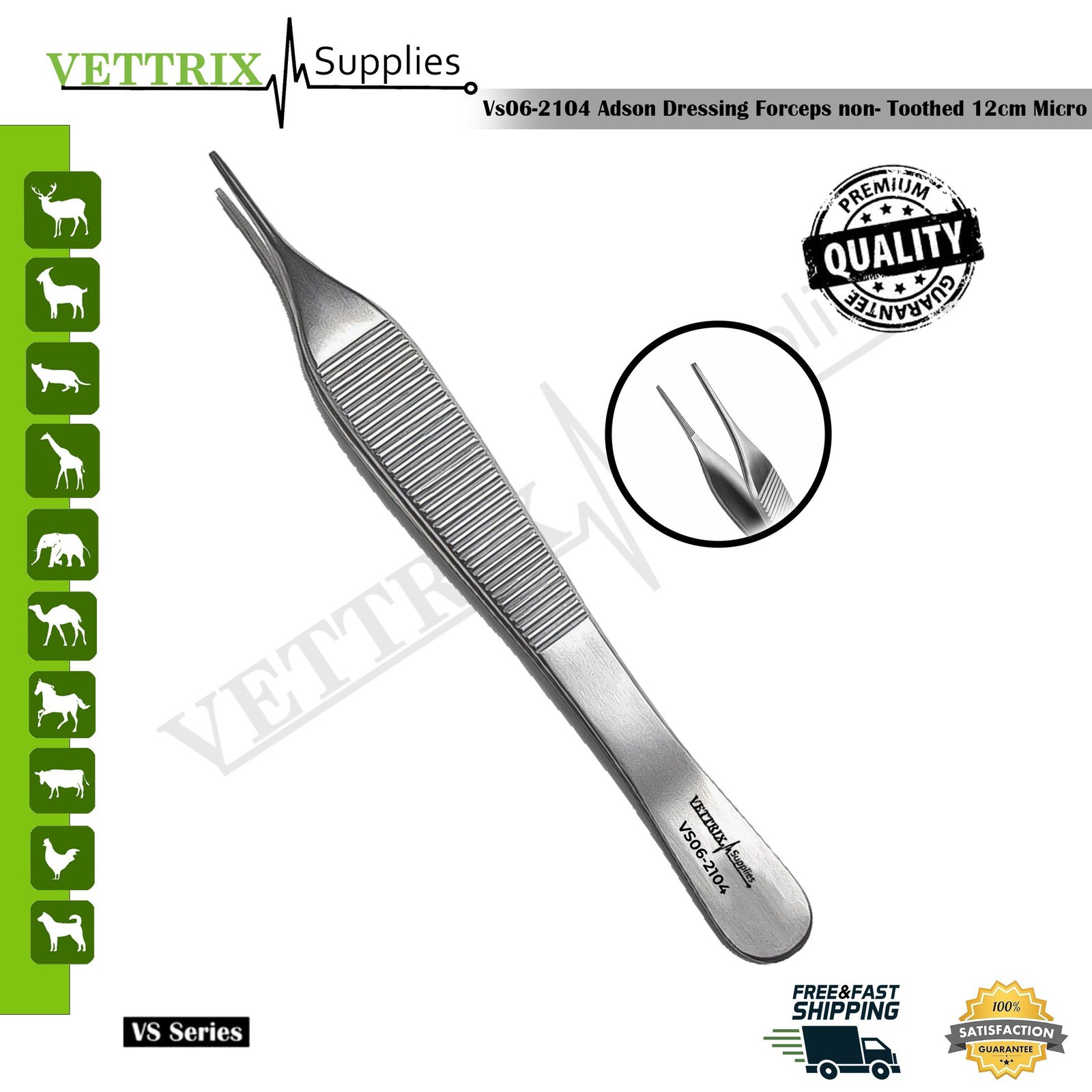 Vs06-2104-Adson-Dressing-Forceps-non-Toothed-12cm-Micro.jpg Micro Adson Dressing Forceps Non-Toothed 12cm - Image 1